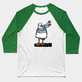 The Bescarfed Seagull Baseball T-Shirt